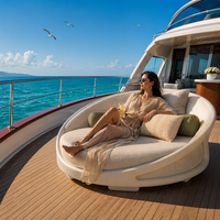 Chaise longue de luxe pour hôtel, imperméable, pour extérieur, au bord de la piscine, flottante, pour la plage, chaise longue de jour