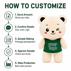 Peluche personnalisée, personnalisation à guichet unique, ours en peluche, du <span class=keywords><strong>concept</strong></span> à la production en série, <span class=keywords><strong>prix</strong></span> d'usine pour animaux en peluche sur mesure - Product Image 4