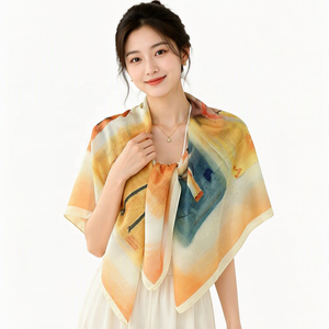 Lenço Muçulmano Leve de Verão com Estampa <span class=keywords><strong>Floral</strong></span> em Aquarela, Estilo Pintura à Mão, Toque de Algodão, Xale Modesto - Product Image 2