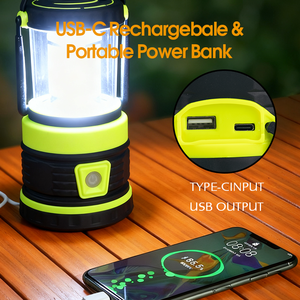 Cắm Trại đèn lồng có thể sạc lại, 4500mAh dẫn đèn lồng cho cúp điện di động cắm trại ánh sáng khẩn cấp đèn lồng cắm trại đèn màu xanh lá cây - Product Image 4