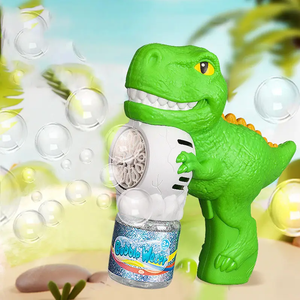 OEM venta de niños de verano al aire libre dinosaurio pistola de burbujas máquina juguetes totalmente automático ametralladora de burbujas conjunto para juegos de burbujas de fiesta - Product Image 2