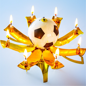 Vela musical con forma de trofeo de fútbol de flor de loto increíble 2026 para regalo de invitados - Product Image 4
