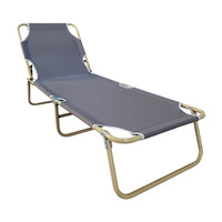 Lit de camping pliable robuste avec cadre en tube épaissi pour le camping longue durée et l'utilisation sur le terrain