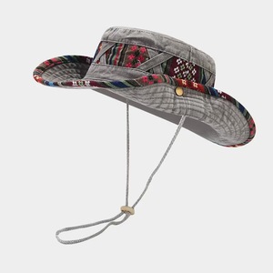 Nuovo berretto a secchiello etnico con testa grande Sunhat sbiadito arrampicata in montagna all'aperto da donna uomo pieghevole a tesa larga cappello da <span class=keywords><strong>sole</strong></span> - Product Image 4