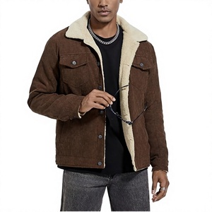 Sport Warm <b>Men</b> Autumn <b>Long</b> Sleeve Stand Collar Solid Color Fleece Casual Quilted <b>Jacket</b> with Zipper Closure Windproof Breathable - Product Image 2