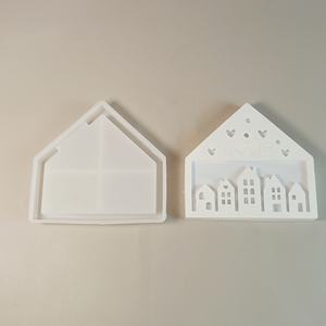 Outils de gâteau en silicone 3D pour maison de cinq étages écologiques faits à la main plateau de rangement sûr de qualité alimentaire avec sac pour usage commercial - Product Image 3