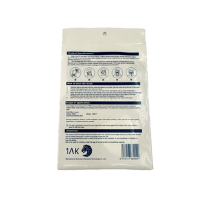 Sac d'emballage pour masque KN95 imprimé sur mesure, pochette refermable avec fermeture éclair et trou <span class=keywords><strong>de</strong></span> suspension, emballage anti-poussière pour masque médical - Product Image 4