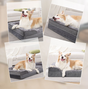 Sofá para mascotas tipo C de terciopelo ártico, cuatro estaciones, <span class=keywords><strong>nido</strong></span> de gato cálido universal, cama para perro de esponja, se puede desmontar y lavar, alfombrilla para perro grande - Product Image 2