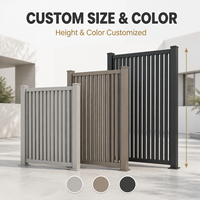 Clôture de jardin verticale en aluminium de qualité supérieure, taille standard, facile à assembler, avec portail, pour villa, cour arrière, jardin