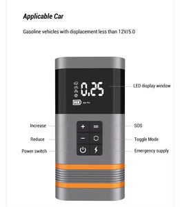 VC066 Jump Starter with Car Inflator Power Bank <strong>Battery</strong> <strong>Booster</strong> <strong>Mini</strong> 8000 MaH New Arrival With Emergency Alarming - Product Image 4