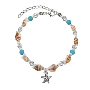 Natuurlijke Shell Kralen Enkelbandje Conch Sea Star Enkelband Strand Sieraden Accessoires