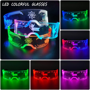Lunettes décoratives lumineuses tendance, décoration de fête néon, lunettes LED pour boîte de nuit, DJ, festival de musique, rave - Product Image 4