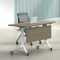 Table de conférence pour 4 à 8 personnes, table de réunion rectangulaire pliable pour salle de réunion