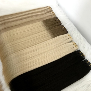 Trama dei capelli del nastro invisibile umano popolare trama dei capelli della cuticola vergine di lusso a doppio lato con trama a foro intero aggiungi il Volume dei capelli - Product Image 6