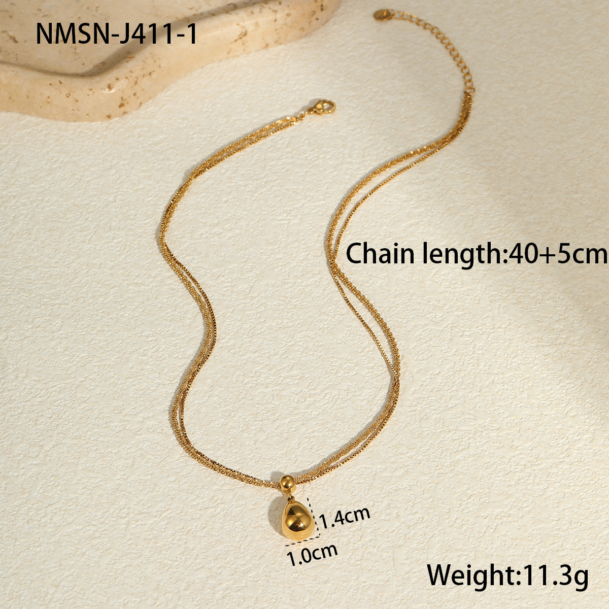 Nmn-j411-1 golden necklace