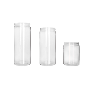 Plastic Jars Plastic 16 Oz 500 Ml Transparent Honey Peanut Butter PET Plastic Jars With Lid