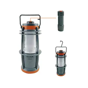 Camping Lamp Disaster Prevention Multi-function Lantern LED Camp Light with Radio and Detachable Torch Flashlight