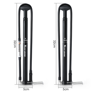 WEST BIKING-Bomba de aire para bicicleta de alta presión, <span class=keywords><strong>AV</strong></span>/FV, de aleación de aluminio, con manómetro portátil, 160PSI - Product Image 2