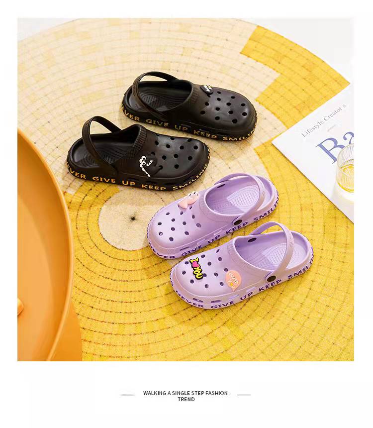 Summer Beach Flip Flop heart printed EVA Upper Slippers Sandals Unisex Clogs Hole shoes