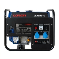 Générateur à essence LONCIN LC3500-A 3000W 4 temps à châssis ouvert 50/60Hz 212cc 18L 170F avec démarrage par lanceur et synchronisation automatique pour chantier, sortie CA