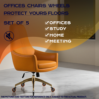 Orange 3 pouces PU meubles roulette pivotante à 360 degrés pour chaise de bureau pour école salon salle à manger supermarché hôtel