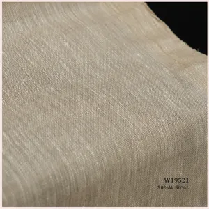 Kain Pelapis Campuran Linen Wol Elegan Klasik untuk Tirai Bantal Tempat Tidur Panel