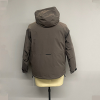 Doudoune imperméable à capuche gris foncé - Manteau d'hiver d'extérieur OEM/ODM pour personnalisation en gros