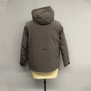Dark <strong>Grey</strong> Hooded <strong>Waterproof</strong> Down <strong>Jacket</strong> - OEM/ODM Outdoor Winter Coat for Wholesale Customization - Product Image 2