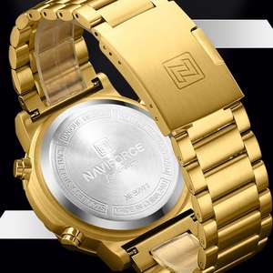 NAVIFORCE NF9241S allarme luminoso Business 9241 di marca di lusso in acciaio inossidabile <span class=keywords><strong>orologio</strong></span> <span class=keywords><strong>da</strong></span> <span class=keywords><strong>polso</strong></span> impermeabile retrò <span class=keywords><strong>orologio</strong></span> digitale - Product Image 6