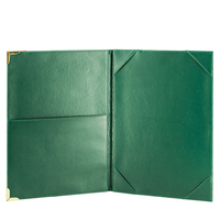 Porta Diplomas de Cuero PU con Diseño de Bolsillo Interior con Estampado Dorado Personalizado y Esquinas Metálicas