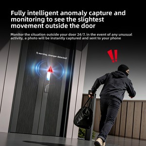 Cerradura de Videoportero Topstrong Totalmente Automática de Aleación de Aluminio Fresada con Precisión, con Pantallas Dobles y Reconocimiento Facial para Puertas de Madera - Product Image 3