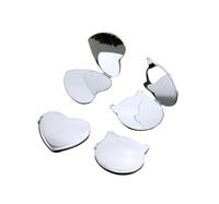 Cermin Kosmetik Lipat Bentuk Hati Vintage Dua Sisi Warna Perak Grosir, Bahan Stainless Steel, Logo Custom, Stok Tersedia