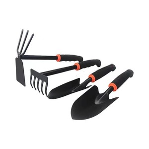 Juego de rastrillo de pala de acero al carbono de alta resistencia, 4 Uds., herramientas de jardinería de grado DIY, mango de goma, accesorios de jardín para plantar flores - Product Image 3