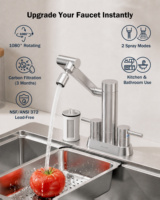 Robinet de filtration d'eau intuitif en acier inoxydable 304 pour cuisine et salle de bain avec observation visible des impuretés