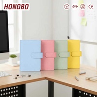 Hongbo meilleur vendeur 35 couleurs A6 galet cuir classeur portefeuille 30MM or anneau Budget mouche feuille porte-monnaie produits de classement de qualité
