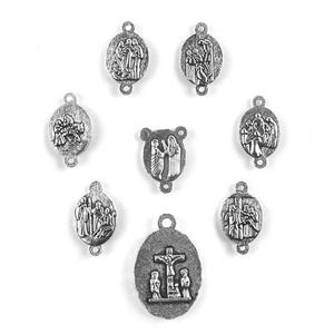 Conector para Rosario Medallas de los Siete Dolores Calcomanías de la Santísima <span class=keywords><strong>Virgen</strong></span> María Medallas de Devoción Católica para Rosario - Product Image 2