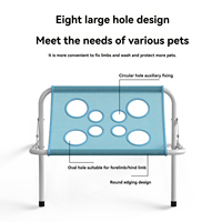 Soporte Plegable para Bañar Mascotas (Perros y Gatos) con Capacidad de 44 Libras, Malla Transpirable, Marco de Hierro, Hamaca Portátil para Viajes y Aseo