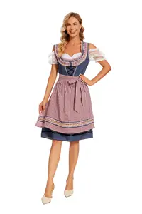 Robe Oktoberfest Costumes de robe Dirndl allemande pour femme pour carnaval bavarois Oktoberfest Halloween
