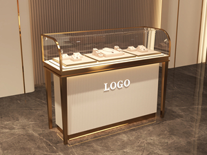 Vitrine de présentation de bijoux commerciale de luxe en verre pour la conception de magasins de bijouterie - Product Image 2