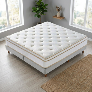 Matelas hybride haute densité avec base en mousse renforcée, stabilité durable, matelas de lit king size - Product Image 1