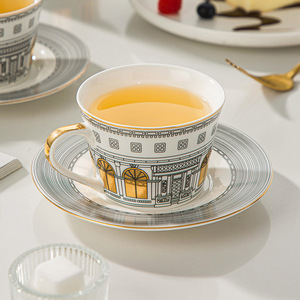 European Style <b>Tea</b> <b>Set</b> Luxury English <b>Tea</b> <b>Pot</b> <b>Set</b> Gold Rim Ceramic Cup and Saucer <b>Set</b> in Gift Box - Product Image 2