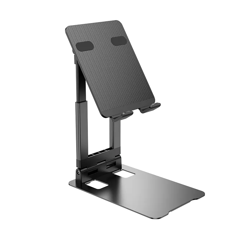 Supporto da tavolo pieghevole per telefono cellulare con doppio supporto per tablet regolabile in altezza per supporto da tavolo per ipad