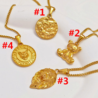 2024 Offre Spéciale 3D tête de Lion pendentif colliers classique ours en peluche Animal charme bijoux léopard Jaguar Design usine en gros