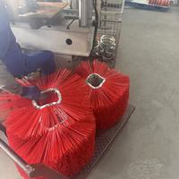Brosse à segments incurvée en fil d'acier polyrobuste 162*543mm, balai de remplacement pour attache Bobcat