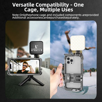 Kit de vlogging cadre portable caméra Cage support de montage Smartphone vidéo Rig stabilisateur poignée poignée