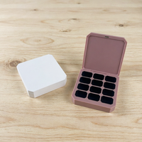 Boîte de rangement professionnelle pour gel solide de salon de manucure, 4, 6, 9, 12 compartiments, écologique, personnalisable, portable, étui cosmétique pour gel, vente en gros, directement de l'usine