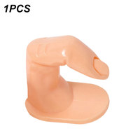 Modèle de doigt de pratique de manucure avec base et embouts d'ongles remplaçables, outil de formation pour les artistes des ongles et les débutants
