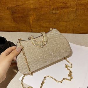 Hot Fashion Solid Rhinestone Sparkling Waterproof Lightweight Women's Chain Shoulder Vintage <b>Clutch</b> <b>Bag</b> Rhinestone Evening <b>Bag</b> - Product Image 4