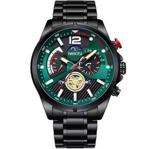 กําหนดโลโก้ของคุณเอง <span class=keywords><strong>1985</strong></span> <span class=keywords><strong>Nibosi</strong></span> 2591 นาฬิกานาฬิกาสําหรับชายควอตซ์นาฬิกาแฟชั่นLuminous Chronograph Hommes Montre Reloj - Product Image 4