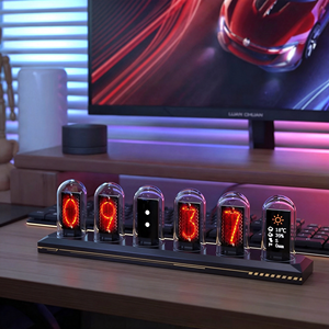 Cyberpunk-Stil RGB Aluminium-Legierung Nixie-Röhren-Uhr IPS Computer-Desktop-Uhr Ornament Steins;<span class=keywords><strong>Gate</strong></span> - Product Image 6